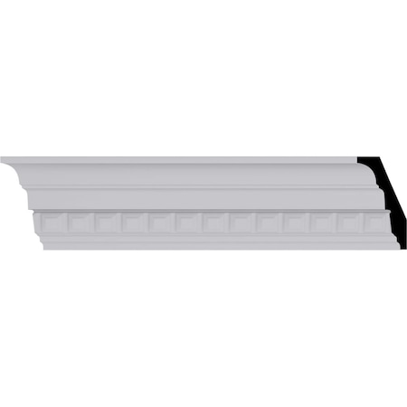 Ekena Millwork 3 1/2"H x 1 7/8"P x 4"F x 94 1/2"L Sequential Crown Moulding MLD03X01X04SQ